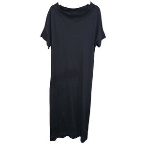 Planet by Lauren G Maxi Dress Womens 1 Black Cotton Classic Quiet Luxury